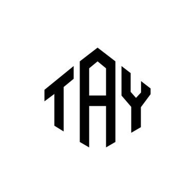 TAY letter logo design with polygon shape. TAY polygon and cube shape logo design. TAY hexagon vector logo template white and black colors. TAY monogram, business and real estate logo.