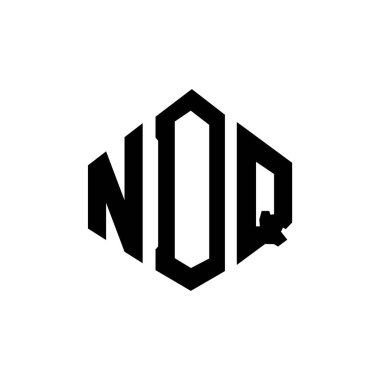 NDQ letter logo design with polygon shape. NDQ polygon and cube shape logo design. NDQ hexagon vector logo template white and black colors. NDQ monogram, business and real estate logo.