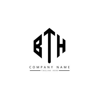 BTH letter logo design with polygon shape. BTH polygon and cube shape logo design. BTH hexagon vector logo template white and black colors. BTH monogram, business and real estate logo.