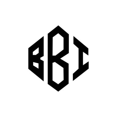 BBI letter logo design with polygon shape. BBI polygon and cube shape logo design. BBI hexagon vector logo template white and black colors. BBI monogram, business and real estate logo.