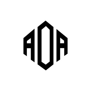 AOA letter logo design with polygon shape. AOA polygon and cube shape logo design. AOA hexagon vector logo template white and black colors. AOA monogram, business and real estate logo.