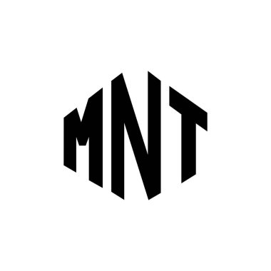 MNT letter logo design with polygon shape. MNT polygon and cube shape logo design. MNT hexagon vector logo template white and black colors. MNT monogram, business and real estate logo.