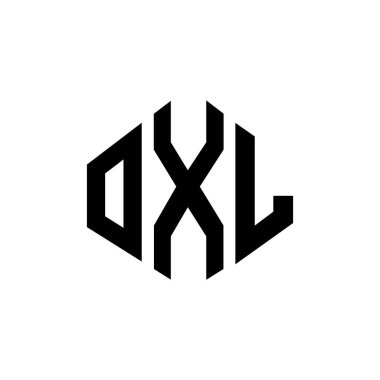OXL letter logo design with polygon shape. OXL polygon and cube shape logo design. OXL hexagon vector logo template white and black colors. OXL monogram, business and real estate logo.