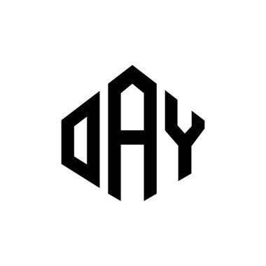 OAY letter logo design with polygon shape. OAY polygon and cube shape logo design. OAY hexagon vector logo template white and black colors. OAY monogram, business and real estate logo.