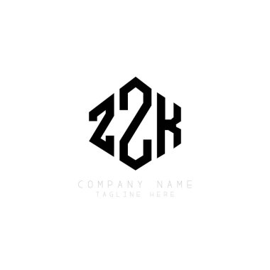 ZZK letter logo design with polygon shape. ZZK polygon and cube shape logo design. ZZK hexagon vector logo template white and black colors. ZZK monogram, business and real estate logo.