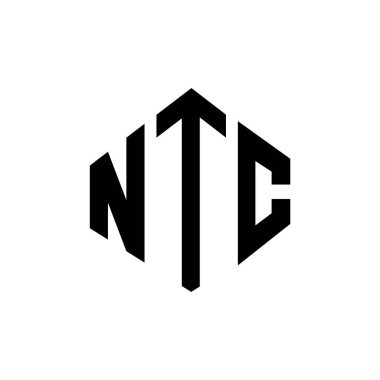 NTC letter logo design with polygon shape. NTC polygon and cube shape logo design. NTC hexagon vector logo template white and black colors. NTC monogram, business and real estate logo.