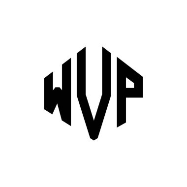 WVP letter logo design with polygon shape. WVP polygon and cube shape logo design. WVP hexagon vector logo template white and black colors. WVP monogram, business and real estate logo.