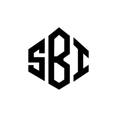 SBI letter logo design with polygon shape. SBI polygon and cube shape logo design. SBI hexagon vector logo template white and black colors. SBI monogram, business and real estate logo.