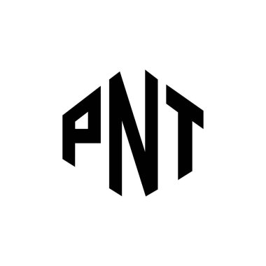 PNT letter logo design with polygon shape. PNT polygon and cube shape logo design. PNT hexagon vector logo template white and black colors. PNT monogram, business and real estate logo.