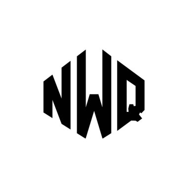 NWQ letter logo design with polygon shape. NWQ polygon and cube shape logo design. NWQ hexagon vector logo template white and black colors. NWQ monogram, business and real estate logo.