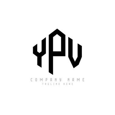 YPV letter logo design with polygon shape. YPV polygon and cube shape logo design. YPV hexagon vector logo template white and black colors. YPV monogram, business and real estate logo.