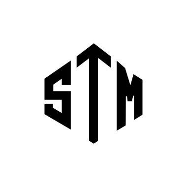 STM letter logo design with polygon shape. STM polygon and cube shape logo design. STM hexagon vector logo template white and black colors. STM monogram, business and real estate logo.