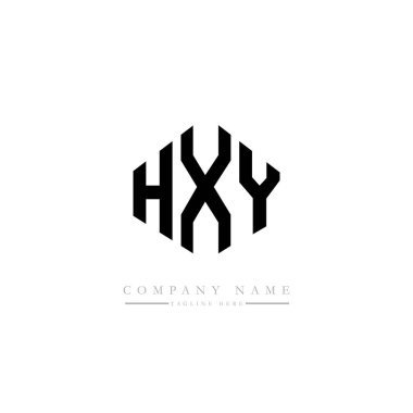 HXY letter logo design with polygon shape. HXY polygon and cube shape logo design. HXY hexagon vector logo template white and black colors. HXY monogram, business and real estate logo.