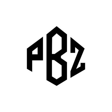 PBZ letter logo design with polygon shape. PBZ polygon and cube shape logo design. PBZ hexagon vector logo template white and black colors. PBZ monogram, business and real estate logo.