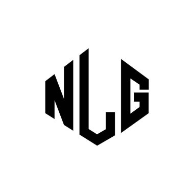 NLG letter logo design with polygon shape. NLG polygon and cube shape logo design. NLG hexagon vector logo template white and black colors. NLG monogram, business and real estate logo.