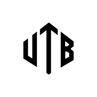 UTB letter logo design with polygon shape. UTB polygon and cube shape logo design. UTB hexagon vector logo template white and black colors. UTB monogram, business and real estate logo.