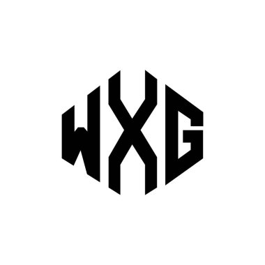 WXG letter logo design with polygon shape. WXG polygon and cube shape logo design. WXG hexagon vector logo template white and black colors. WXG monogram, business and real estate logo.
