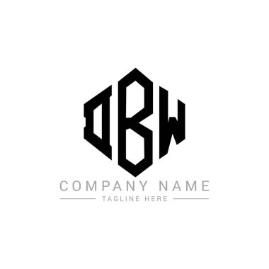 Çokgen şekilli DBW harf logosu tasarımı. DBW çokgen ve küp şeklinde logo tasarımı. DBW altıgen vektör logo şablonu beyaz ve siyah renkler. DBW monogram, iş ve emlak logosu.