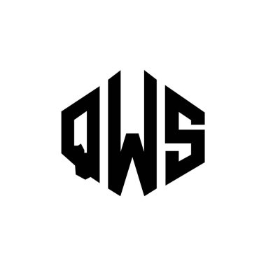 QWS letter logo design with polygon shape. QWS polygon and cube shape logo design. QWS hexagon vector logo template white and black colors. QWS monogram, business and real estate logo.