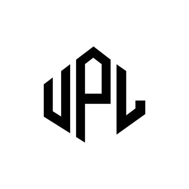 UPL letter logo design with polygon shape. UPL polygon and cube shape logo design. UPL hexagon vector logo template white and black colors. UPL monogram, business and real estate logo.