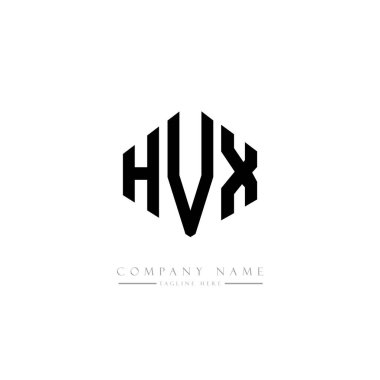 HVX letter logo design with polygon shape. HVX polygon and cube shape logo design. HVX hexagon vector logo template white and black colors. HVX monogram, business and real estate logo.