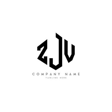 ZJV letter logo design with polygon shape. ZJV polygon and cube shape logo design. ZJV hexagon vector logo template white and black colors. ZJV monogram, business and real estate logo.