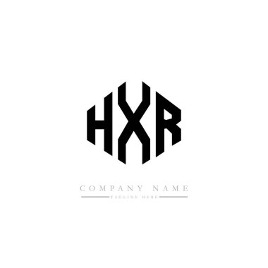 HXR letter logo design with polygon shape. HXR polygon and cube shape logo design. HXR hexagon vector logo template white and black colors. HXR monogram, business and real estate logo.