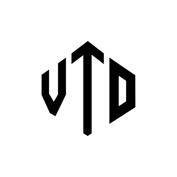 Vto Letter Logo Design Polygon Shape Vto Polygon Cube Shape — Διανυσματικό Αρχείο