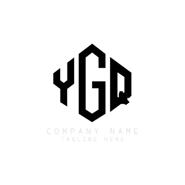 Ygq Letter Logo Design Polygon Shape Ygq Polygon Cube Shape — Stock Vector