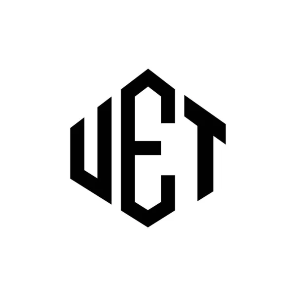 Uet Letter Logo Design Polygon Shape Uet Polygon Cube Shape — Διανυσματικό Αρχείο