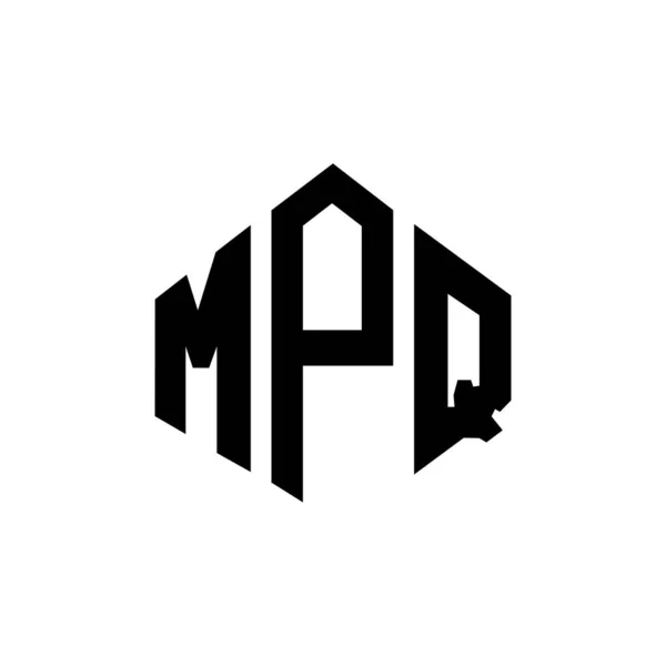Mpq Letter Logo Design Polygon Shape Mpq Polygon Cube Shape — ストックベクタ