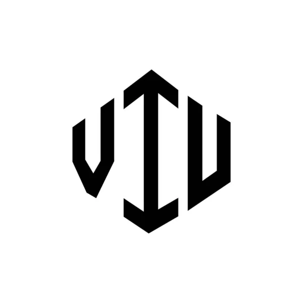 Viu Letter Logo Design Polygon Shape Viu Polygon Cube Shape — ストックベクタ