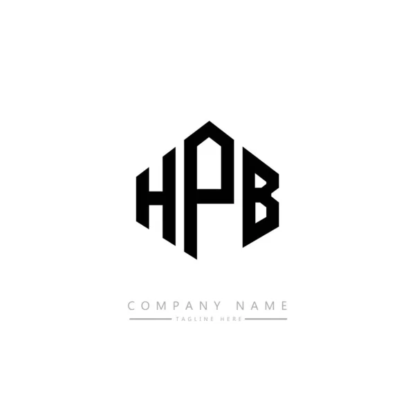 Hpb Letter Logo Design Polygon Shape Hpb Polygon Cube Shape — 图库矢量图片