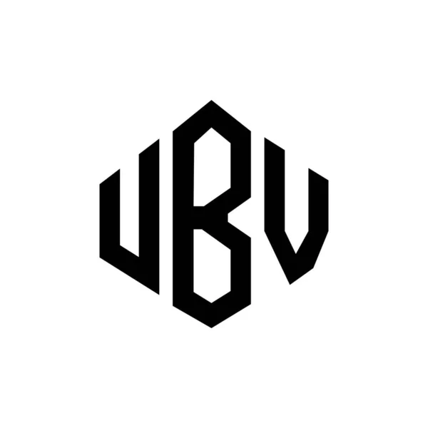 Ubv Logo Ontwerp Met Polygon Vorm Ubv Polygon Kubus Vorm — Stockvector