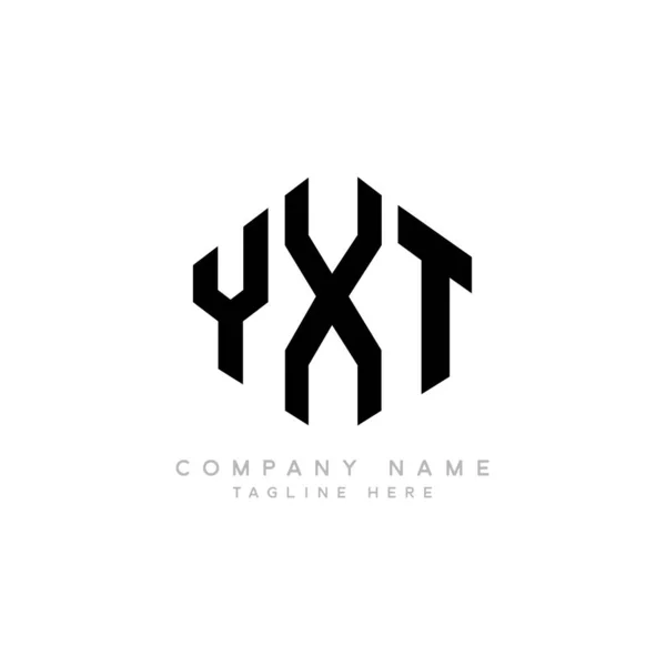 Logo Lettera Yxt Design Con Forma Poligonale Design Del Logo — Vettoriale Stock