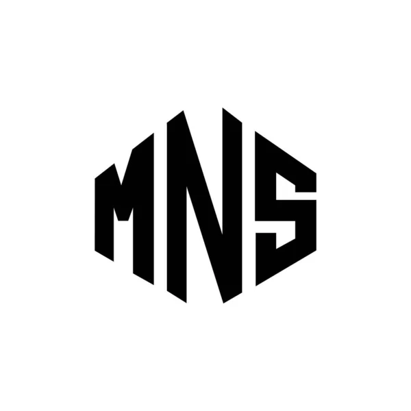 Mns Letter Logo Design Mit Polygonform Mns Polygon Und Würfelform — Stockvektor