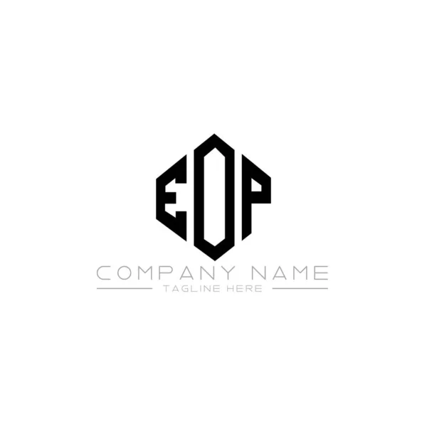 Eop Letter Logo Design Polygon Shape Eop Polygon Cube Shape — Stock Vector