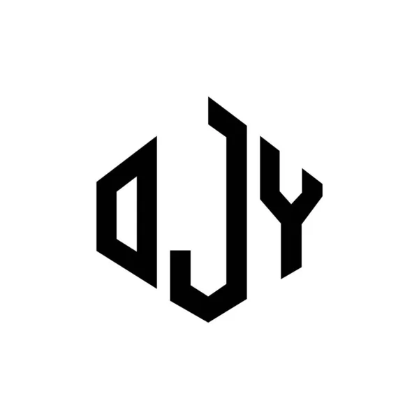 Ojy Letter Logo Design Polygon Shape Ojy Polygon Cube Shape — ストックベクタ