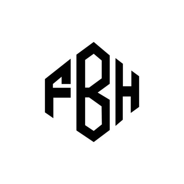Fbh Letter Logo Design Polygon Shape Fbh Polygon Cube Shape — Wektor stockowy