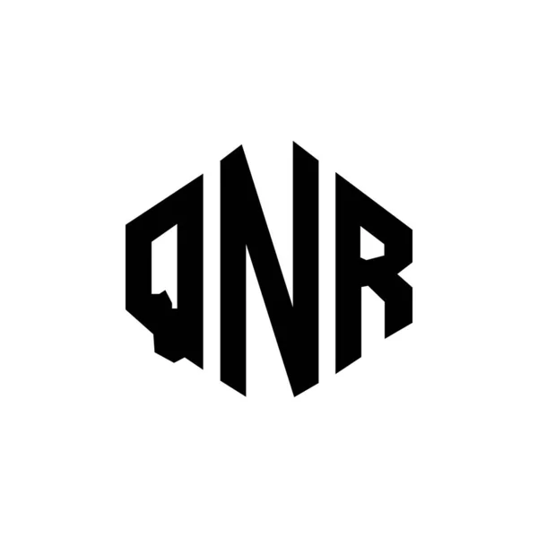 Qnr Letter Logo Design Polygon Shape Qnr Polygon Cube Shape — Διανυσματικό Αρχείο