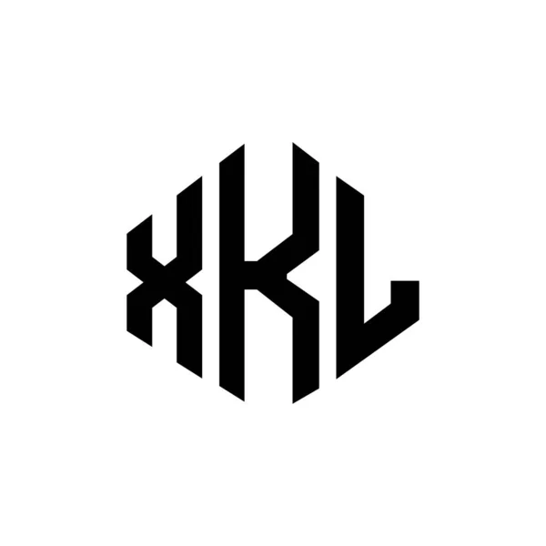 Xkl Letter Logo Design Polygon Shape Xkl Polygon Cube Shape — Stockvektor