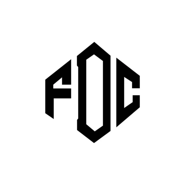 Fdc Lettre Logo Design Avec Forme Polygone Conception Logo Forme — Image vectorielle