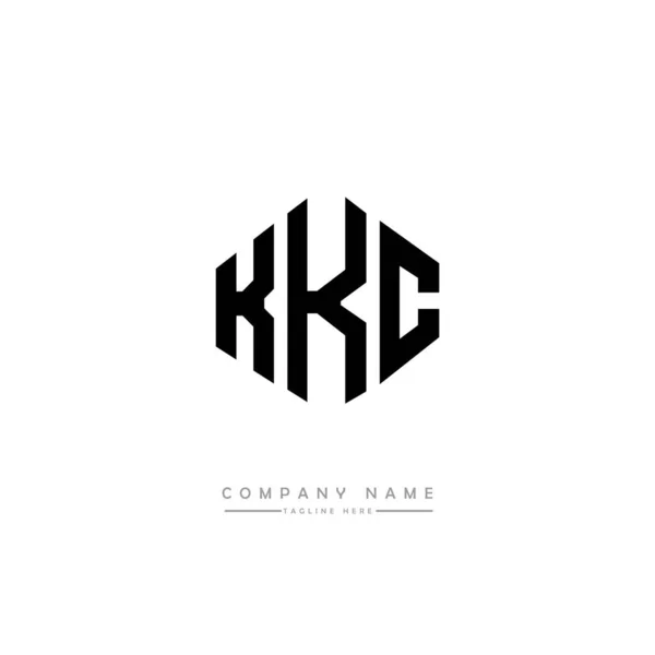 Projeto Logotipo Carta Kkc Com Forma Polígono Design Logotipo Forma — Vetor de Stock