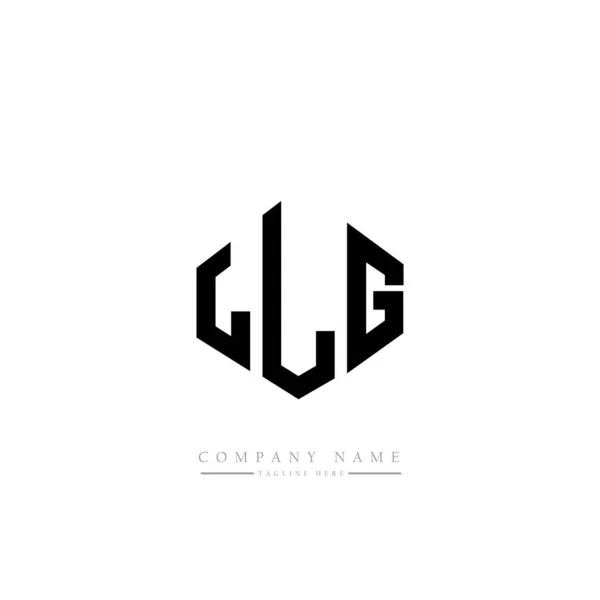 Design Logotipo Carta Llg Com Forma Polígono Design Logotipo Forma —  Vetores de Stock