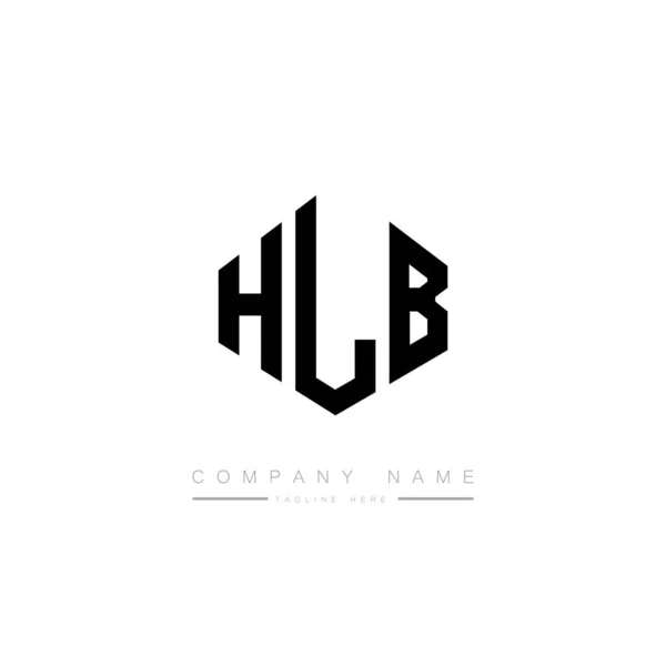 Hlb Letter Logo Design Polygon Shape Hlb Polygon Cube Shape — 图库矢量图片