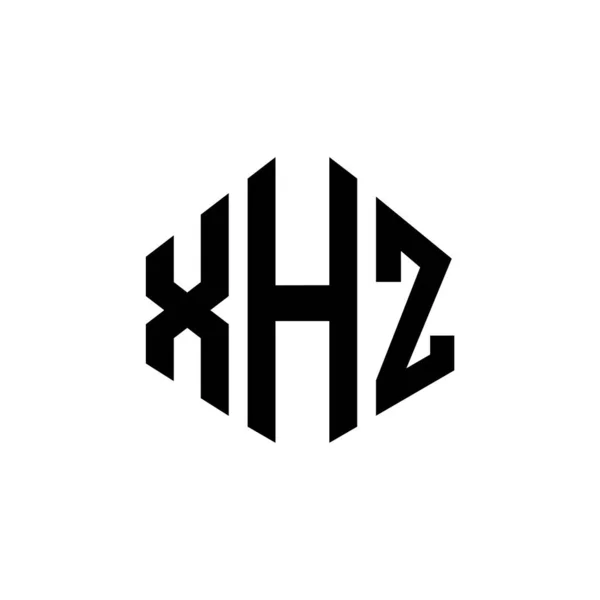 Дизайн Логотипу Літери Xhz Формою Багатокутника Дизайн Логотипу Багатокутника Кубика — стоковий вектор
