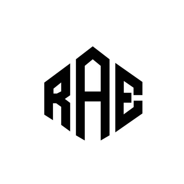 Rae Letter Logo Design Polygon Shape Rae Polygon Cube Shape — Vetor de Stock