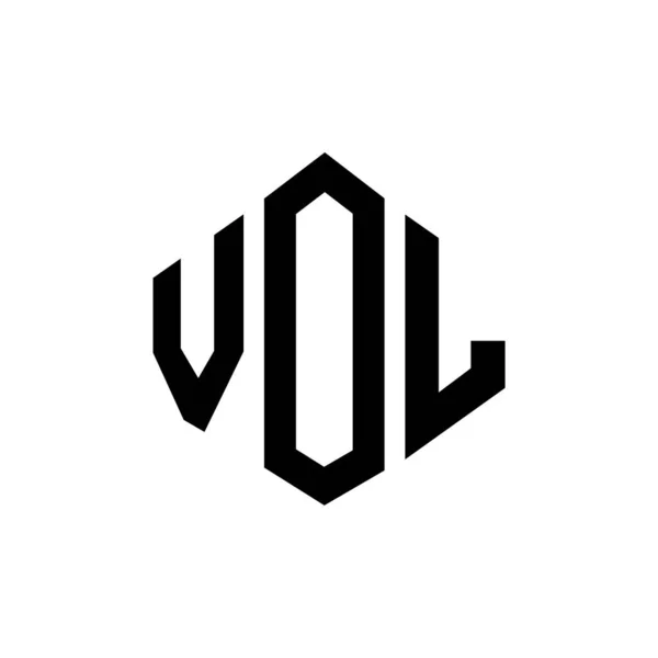 Σχεδιασμός Λογότυπου Γράμματα Vol Σχήμα Πολυγώνου Vol Πολύγωνο Και Σχήμα — Διανυσματικό Αρχείο
