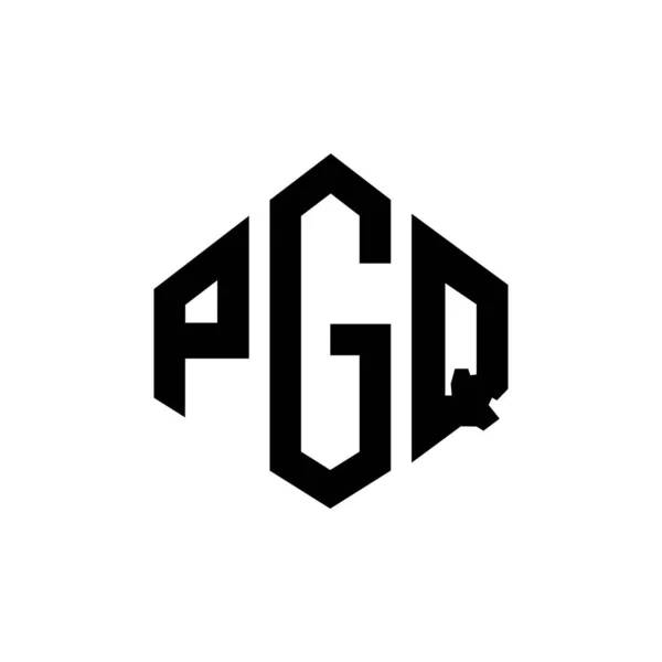 Pgq Letter Logo Design Polygon Shape Pgq Polygon Cube Shape — Vector de stock