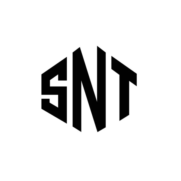 Snt Letter Logo Design Polygon Shape Snt Polygon Cube Shape — Stock Vector
